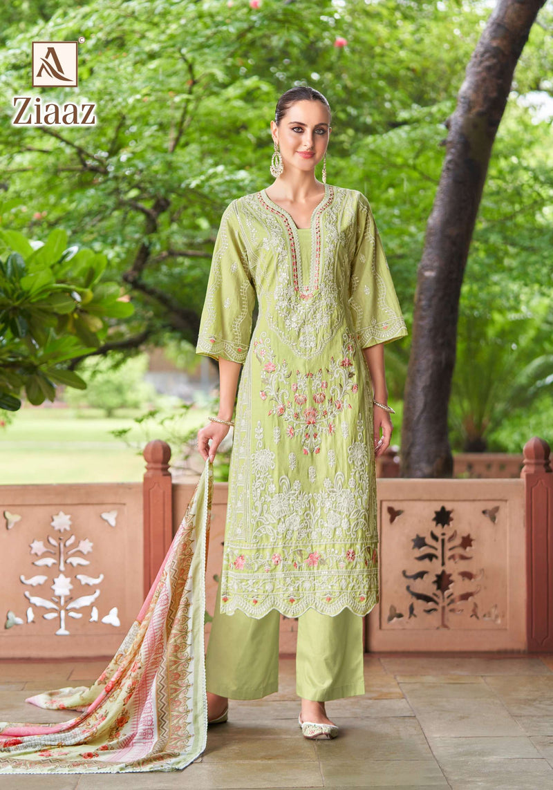 Alok Suits Ziaaz Cambric Cotton Embroidery Work Salwar Kameez