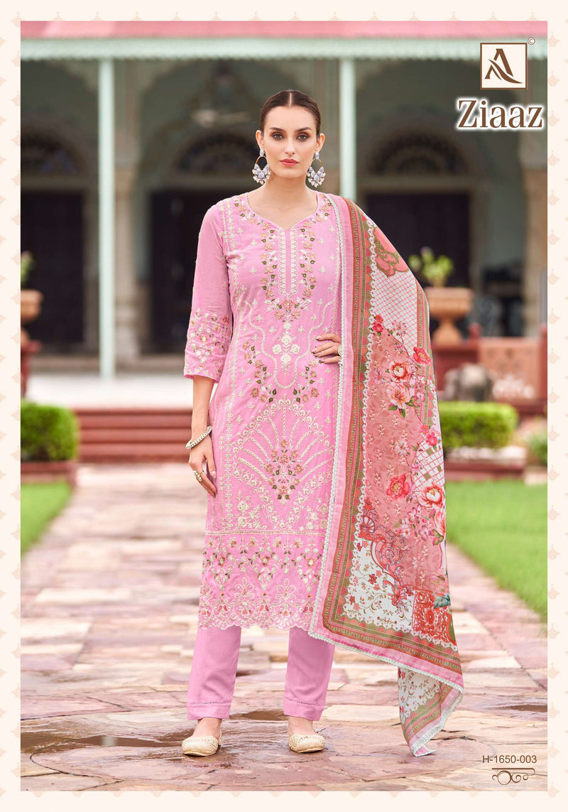 Alok Suits Ziaaz Cambric Cotton Embroidery Work Salwar Kameez