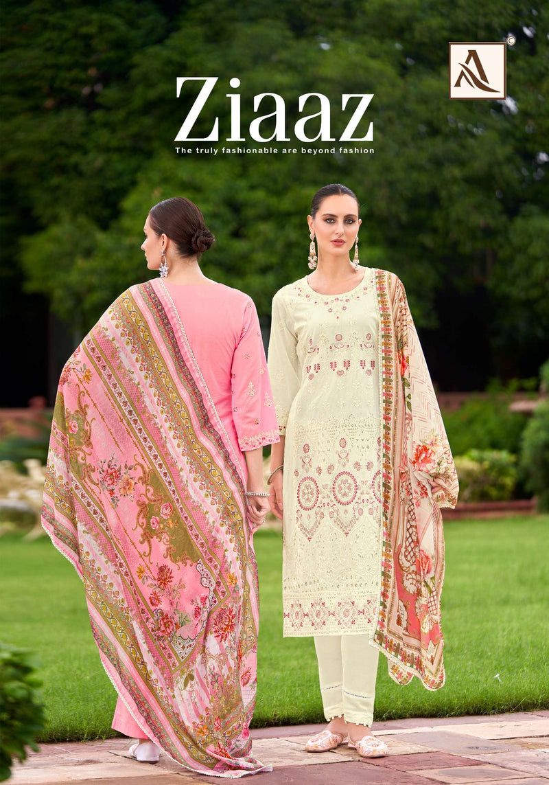 Alok Suits Ziaaz Cambric Cotton Embroidery Work Salwar Kameez