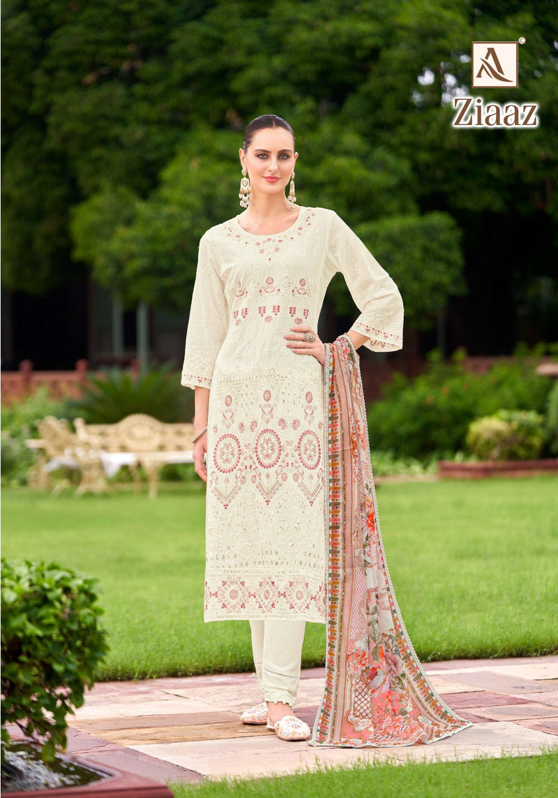 Alok Suits Ziaaz Cambric Cotton Embroidery Work Salwar Kameez