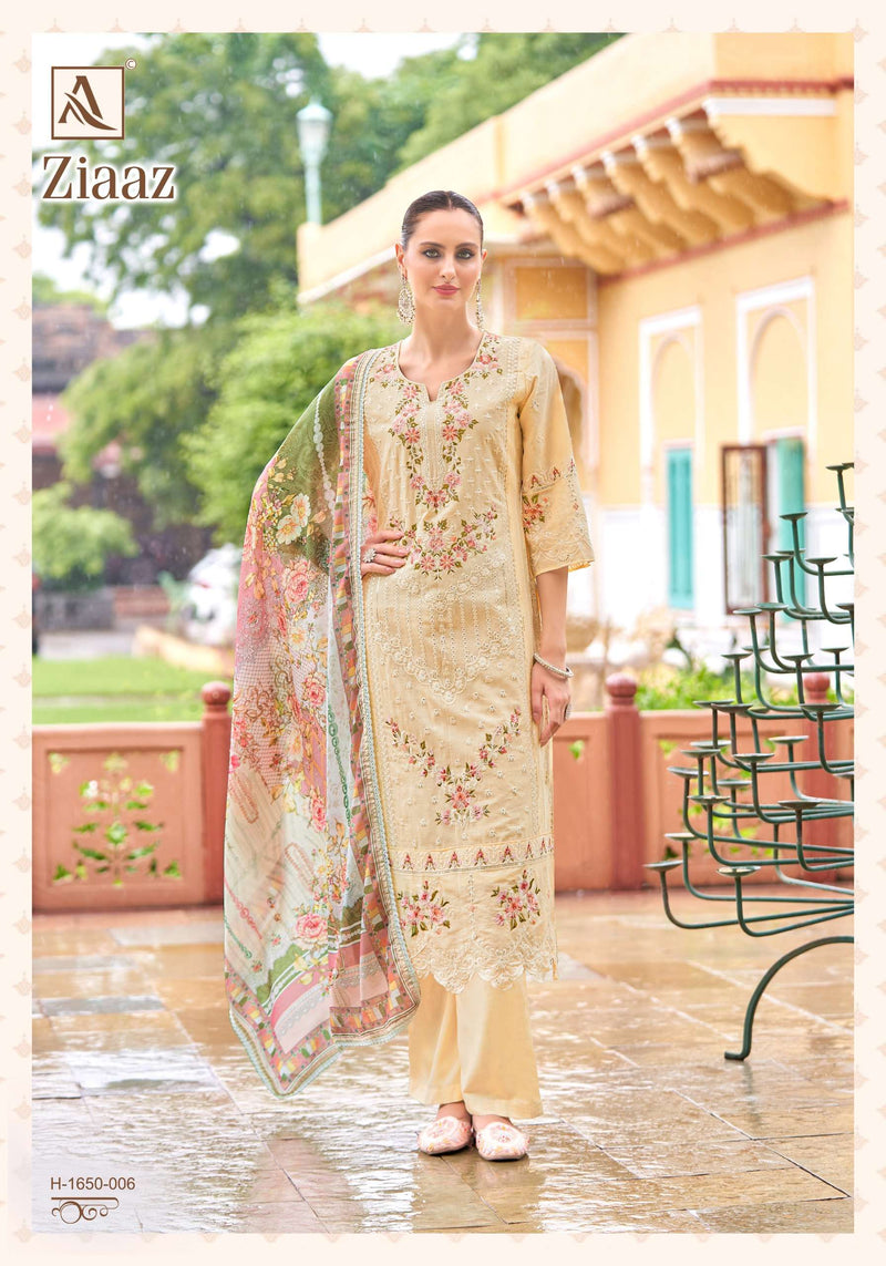 Alok Suits Ziaaz Cambric Cotton Embroidery Work Salwar Kameez