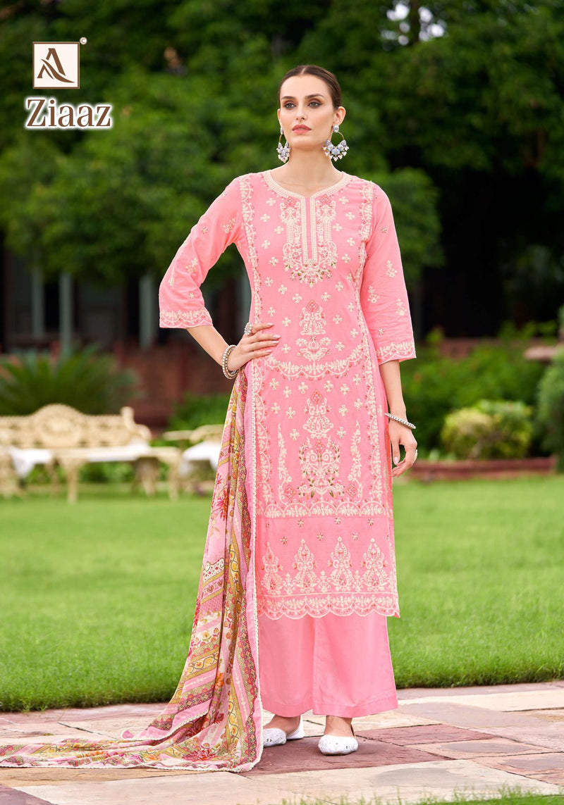 Alok Suits Ziaaz Cambric Cotton Embroidery Work Salwar Kameez