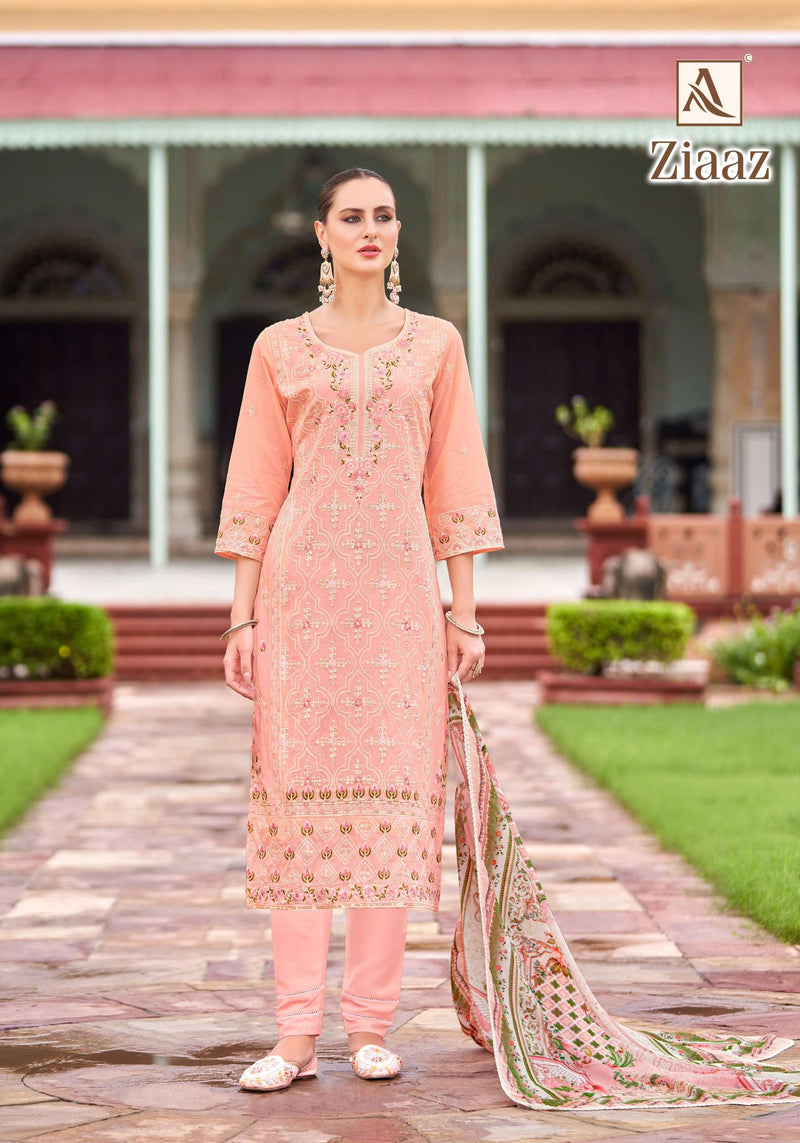 Alok Suits Ziaaz Cambric Cotton Embroidery Work Salwar Kameez