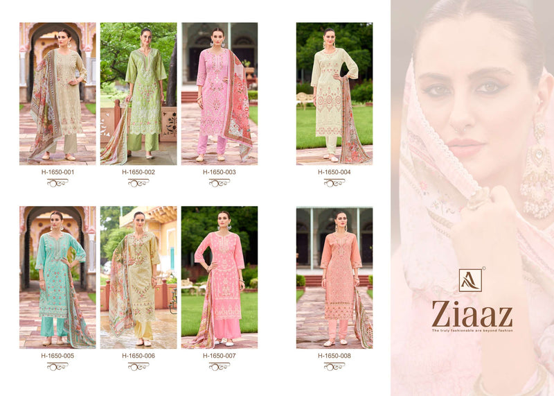 Alok Suits Ziaaz Cambric Cotton Embroidery Work Salwar Kameez