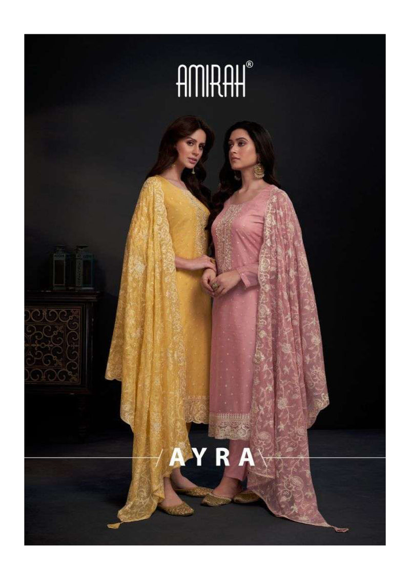 Amirah Ayra Organza Embrodery Work Designer Festival Wear Salwar Suit