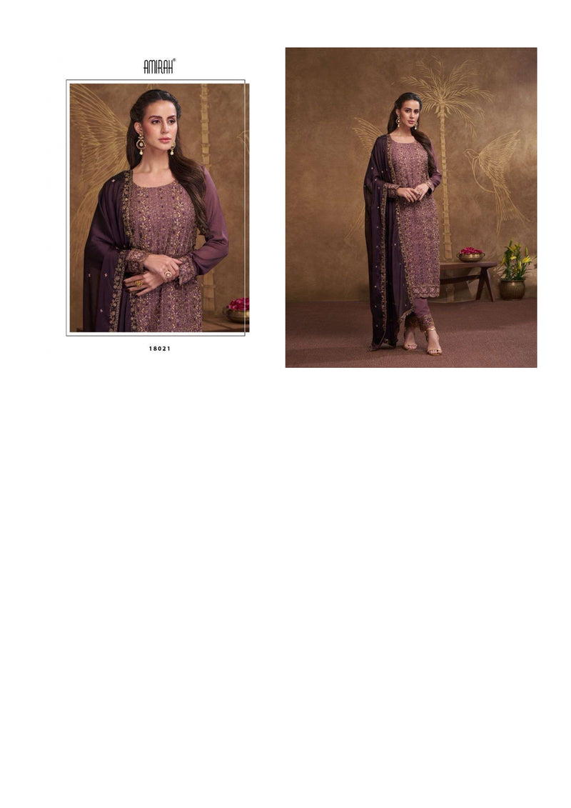 Amirah Elaina Vol 2 Silk Georgette Embrodery Work Designer Salwar Kameez