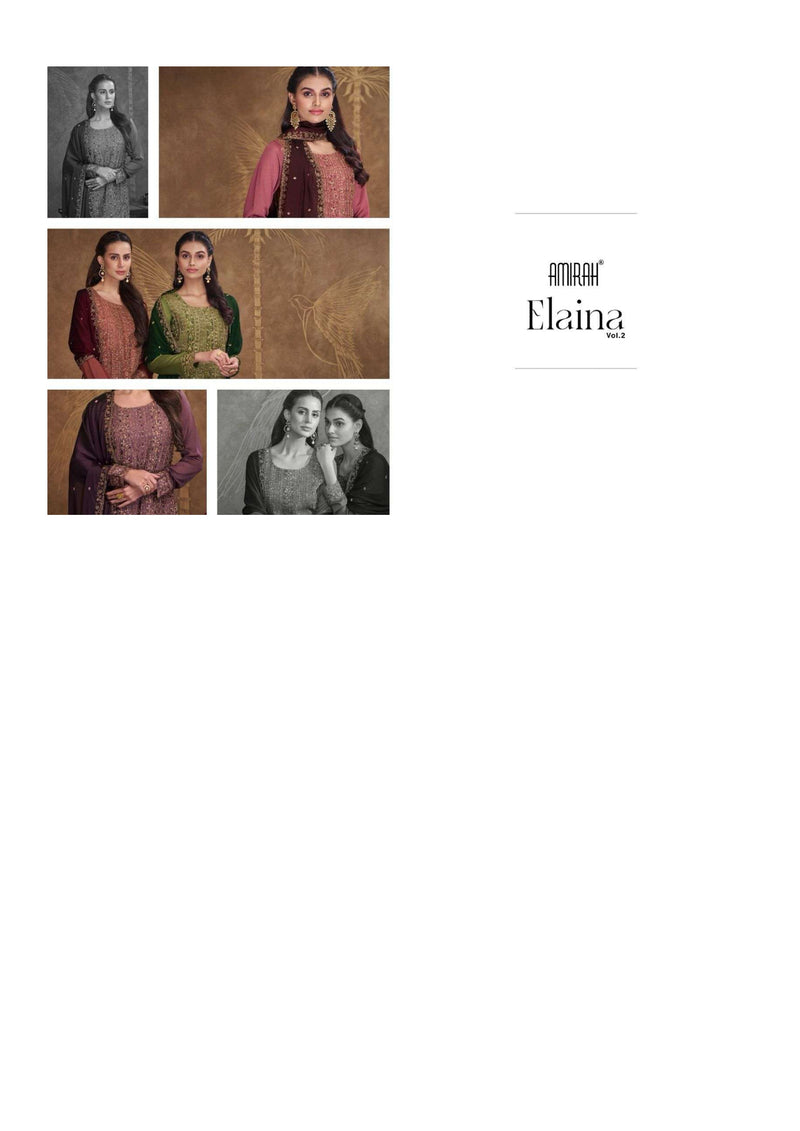 Amirah Elaina Vol 2 Silk Georgette Embrodery Work Designer Salwar Kameez