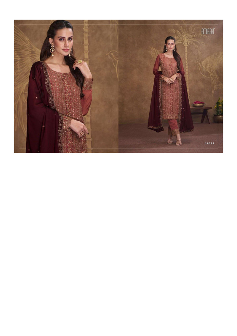 Amirah Elaina Vol 2 Silk Georgette Embrodery Work Designer Salwar Kameez