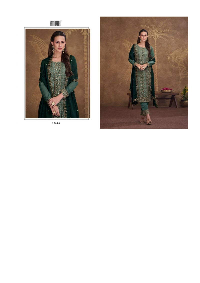 Amirah Elaina Vol 2 Silk Georgette Embrodery Work Designer Salwar Kameez