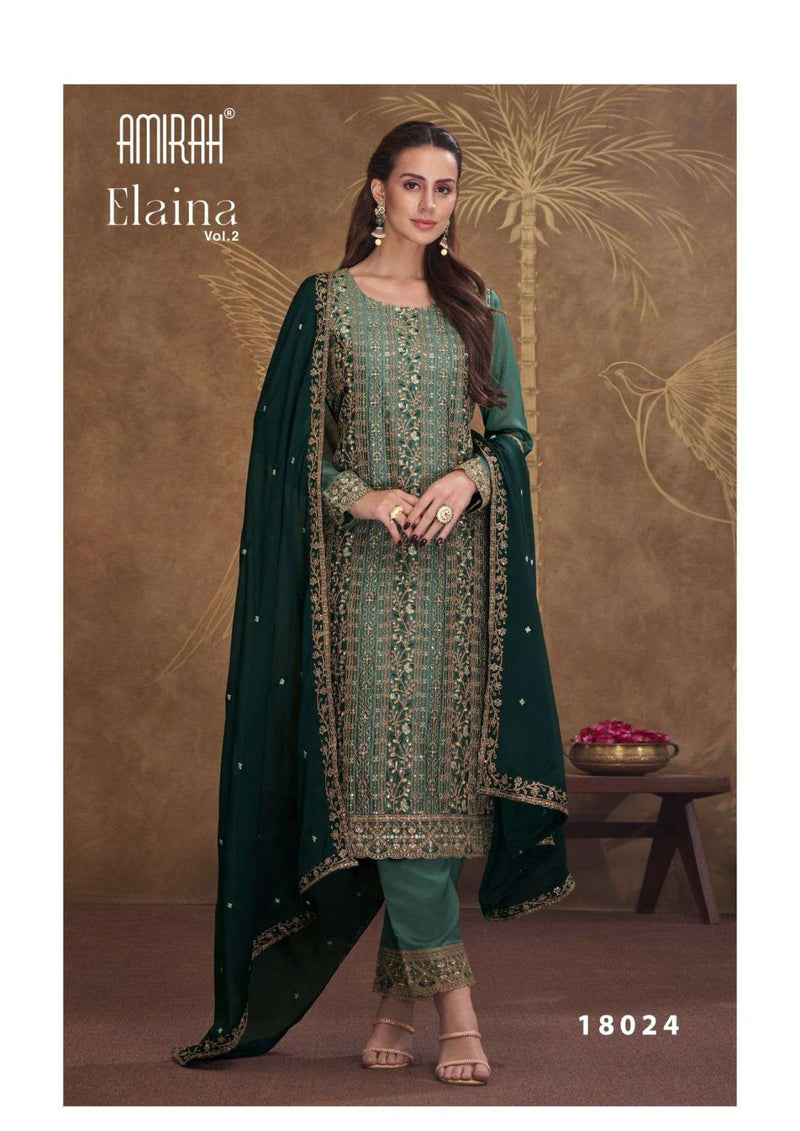 Amirah Elaina Vol 2 Silk Georgette Embrodery Work Designer Salwar Kameez