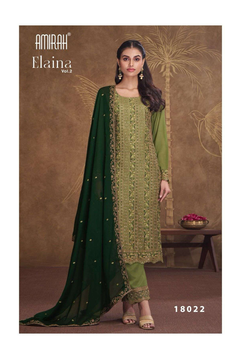 Amirah Elaina Vol 2 Silk Georgette Embrodery Work Designer Salwar Kameez