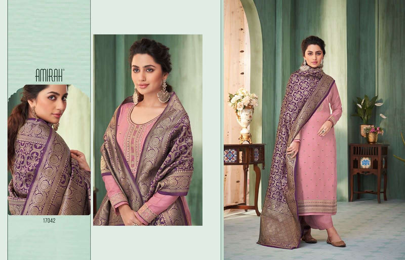 Amirah Noor Chinon Silk With Embrodery Work Heavy Designer Party Wear Salwar Suit