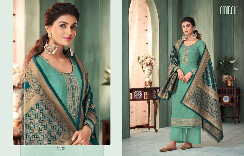 Amirah Noor Chinon Silk With Embrodery Work Heavy Designer Party Wear Salwar Suit