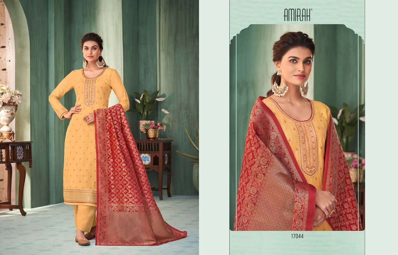 Amirah Noor Chinon Silk With Embrodery Work Heavy Designer Party Wear Salwar Suit