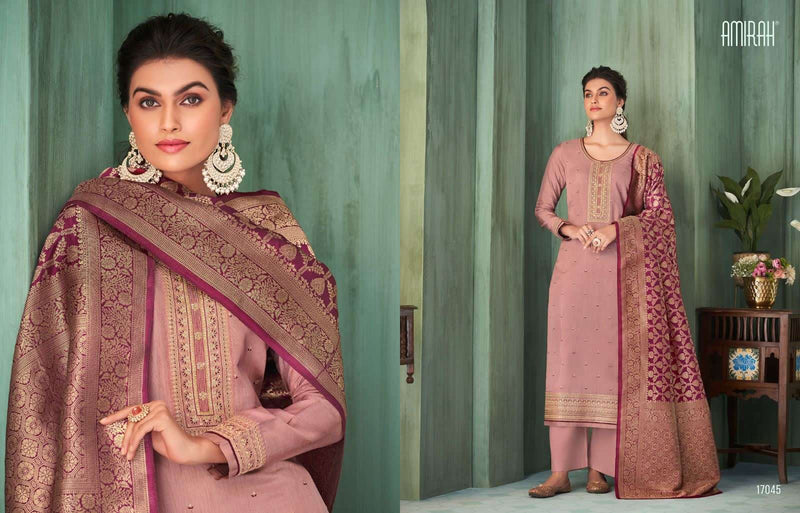 Amirah Noor Chinon Silk With Embrodery Work Heavy Designer Party Wear Salwar Suit