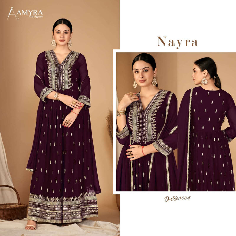 Amyra Nayra Georgette Designer Long Garara Style Salwar Kameez