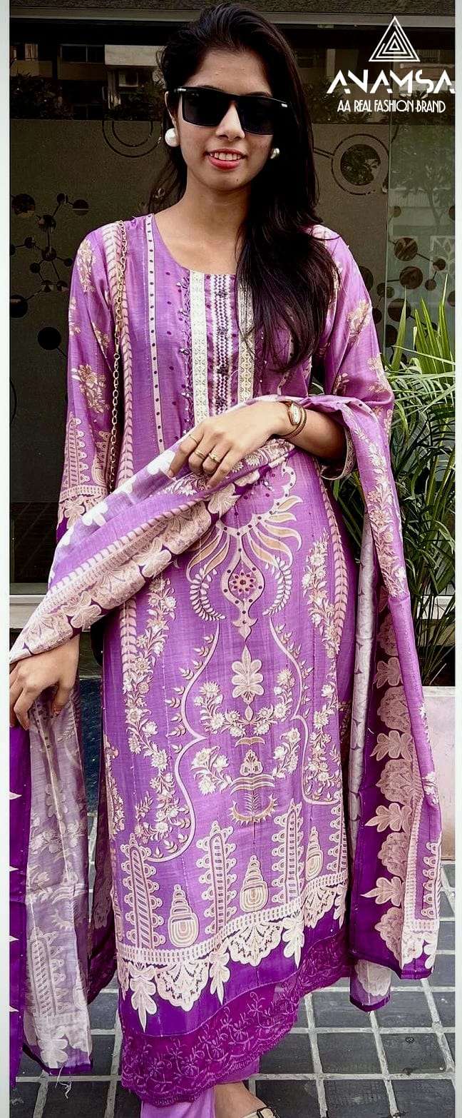 Anamsa 454 Jam Cotton Fancy Daily Wear Salwar Suit