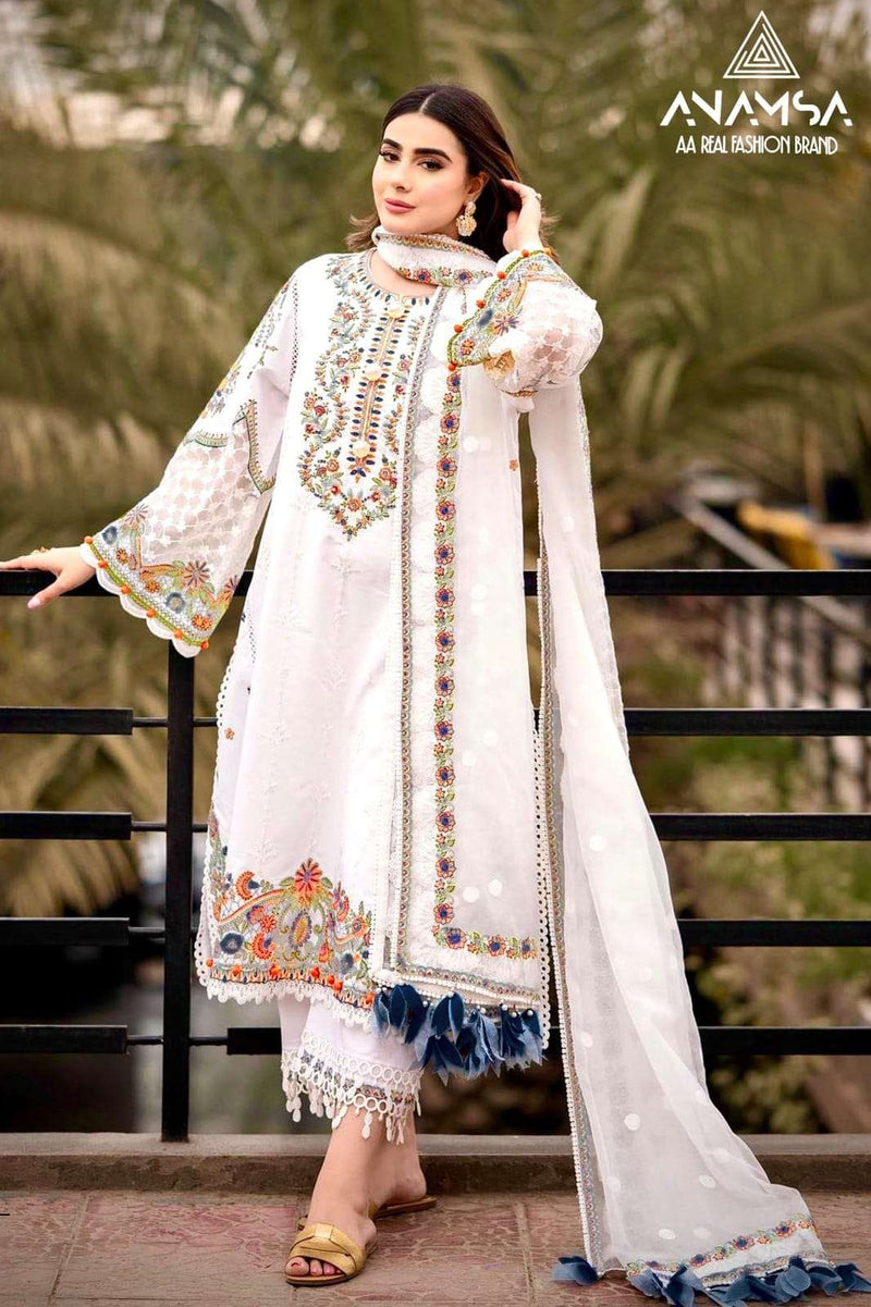 Anamsa 502 Fox Georgette Heavy Embroidered Sequence Work Salwar Kameez