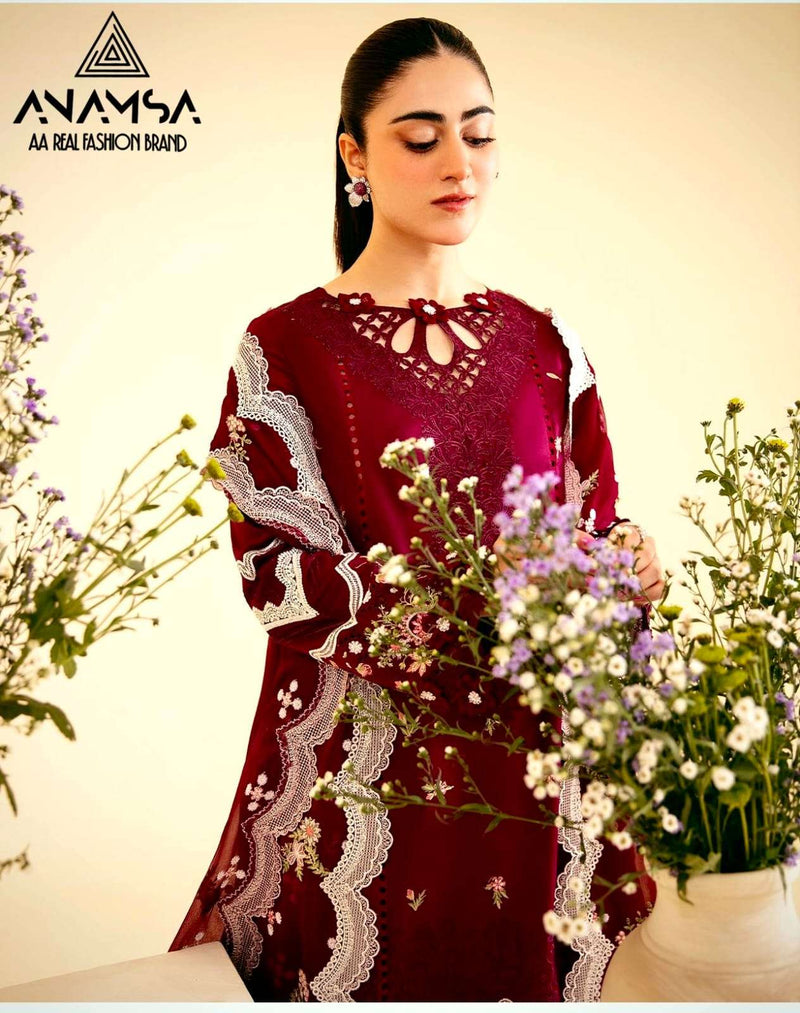 Anamsa 509 Jam Cotton Heavy Embroidered Party Wear Suit