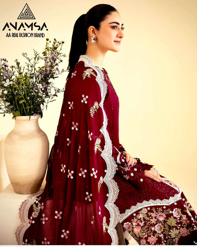 Anamsa 509 Jam Cotton Heavy Embroidered Party Wear Suit