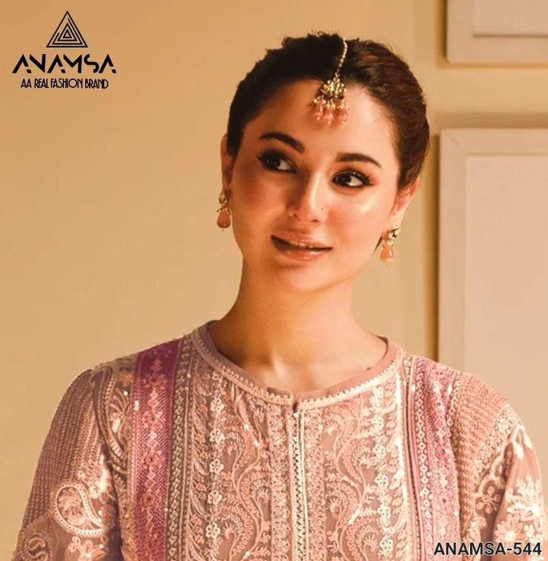 Anamsa 544 Fox Georgette Heavy Embroidered Designer Party Wear Suit