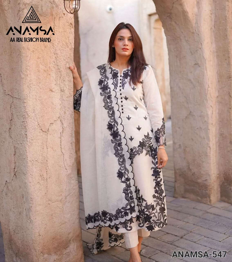 Anamsa 547 Fox Georgette  Heavy Embroidered Party Wear Suit