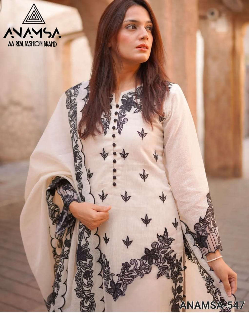 Anamsa 547 Fox Georgette  Heavy Embroidered Party Wear Suit