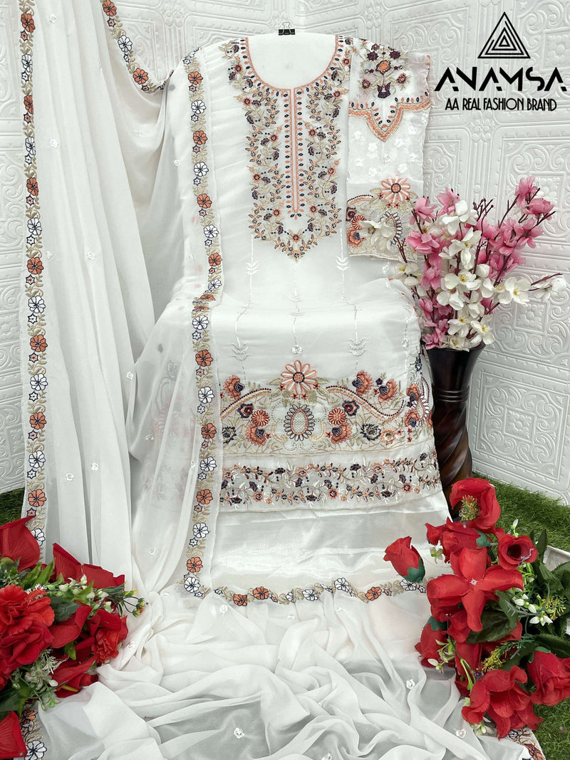 Anamsa D No 502 Georgette Heavy Embroidered Designer Suit