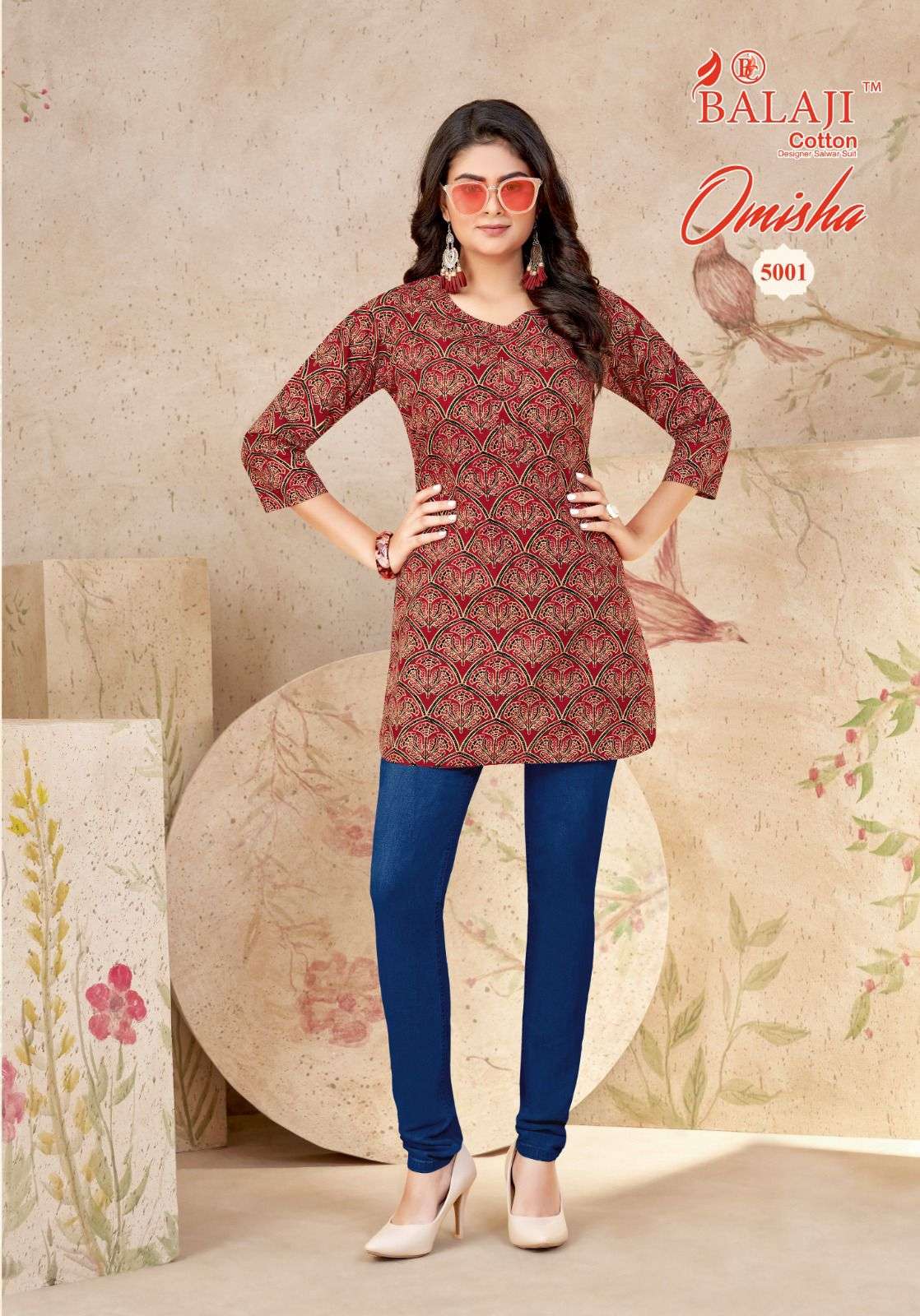 Balaji Cotton Omisha Vol 5 Printed Daily Wear Kurti