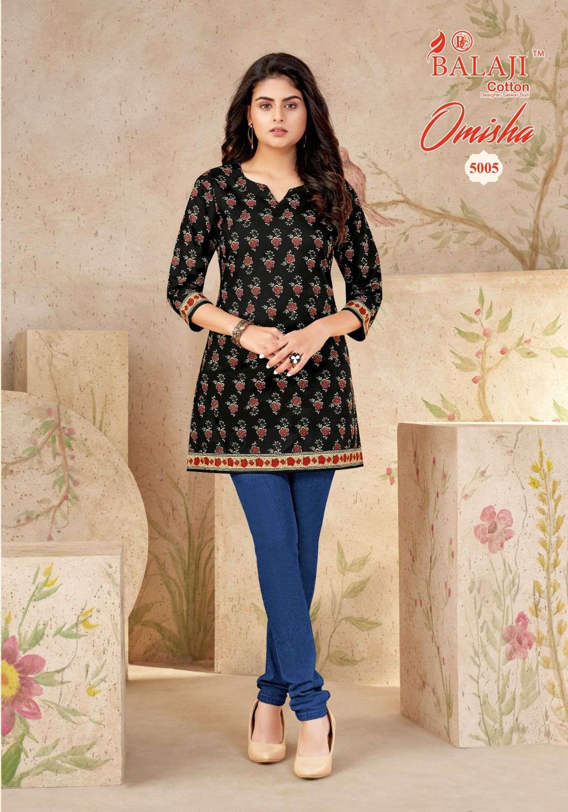 Balaji Cotton Omisha Vol 5 Printed Daily Wear Kurti