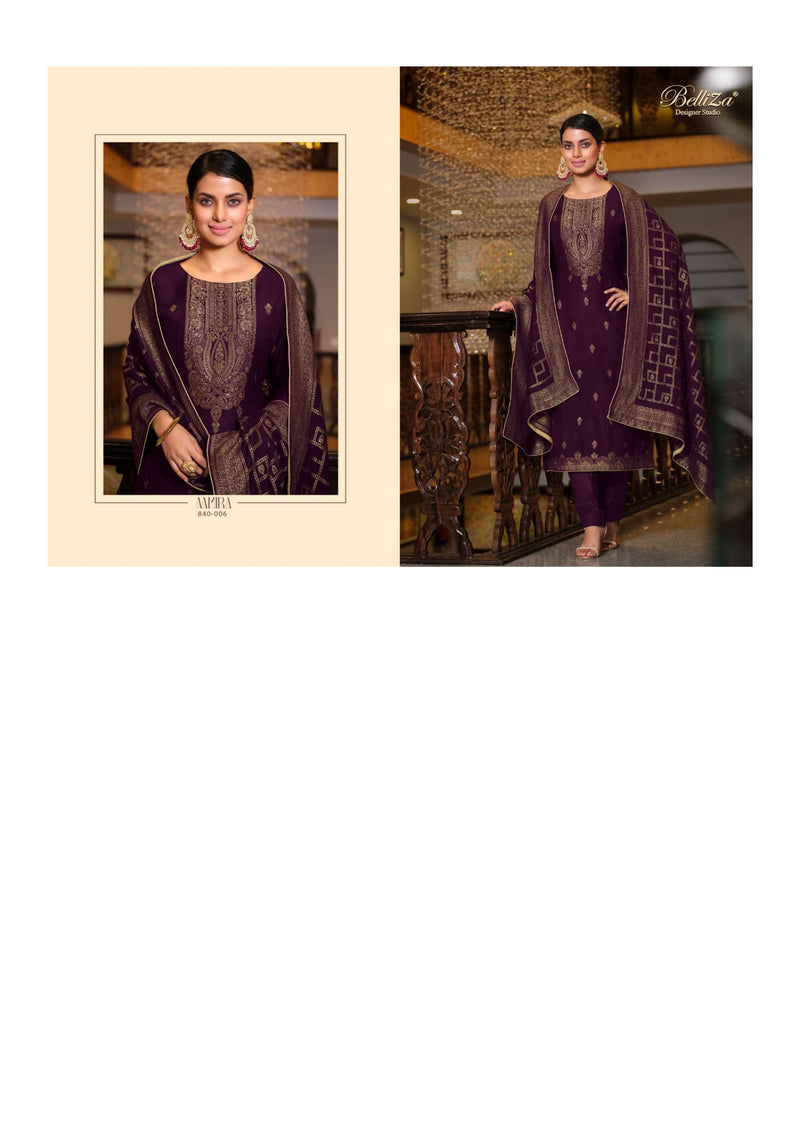 Belliza Designer Studio Aamira Pashmina Jaquard Festiv Wear Suit