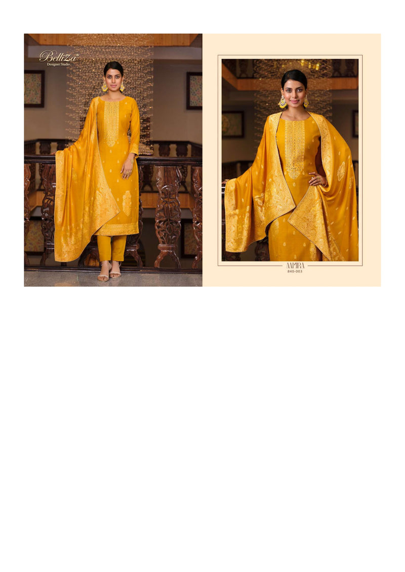 Belliza Designer Studio Aamira Pashmina Jaquard Festiv Wear Suit