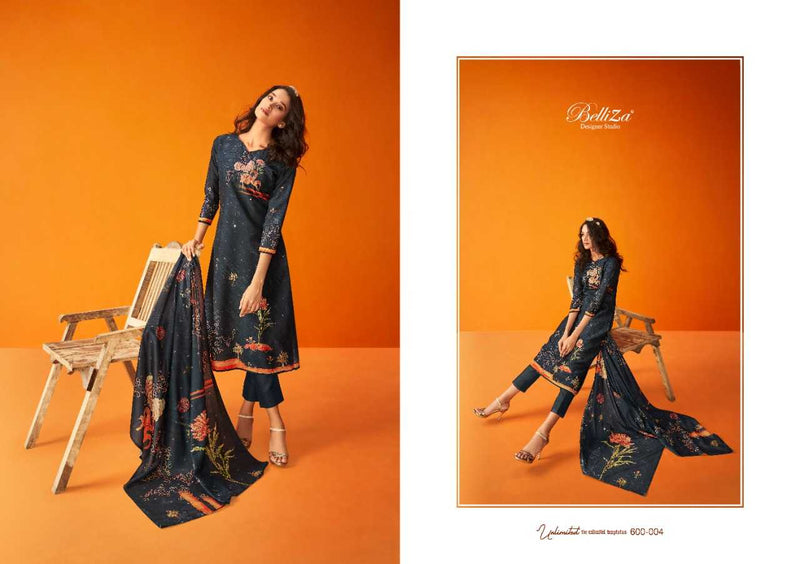 Belliza Designer Studio Nature Muslin With Exclusive Digital Print Unstitched Salwar Suit