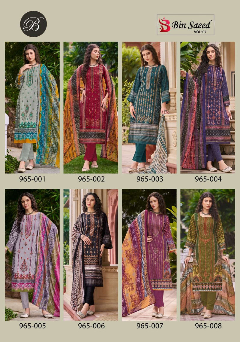 Belliza Designer Studio Bin Saeed Vol 7 Cotton Digital Print Fancy Suit