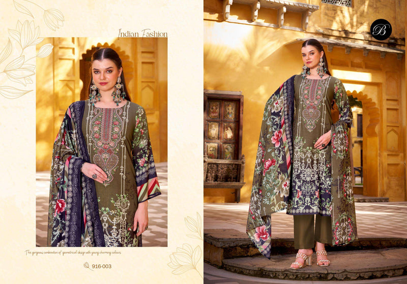 Belliza Naira Vol 123 Elegant Digital Print & Embroidered Cotton Suits