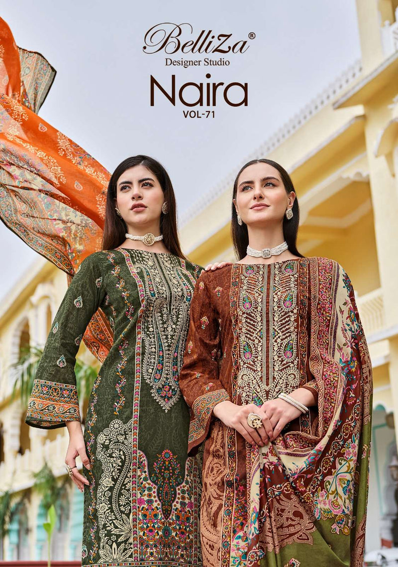 Belliza Designer Studio Naira Vol 71 Cotton Digital Prints Fancy Salwar Kameez