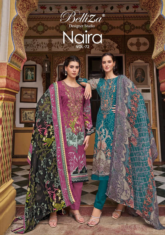 Belliza Designer Studio Naira Vol 72 Cotton Digital Print Fancy Salwar Suit