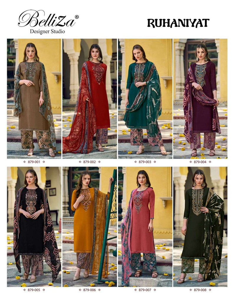 Belliza Designer Studio Ruhaniyat – Embroidered Rayon Top & Rayon Print Plazo at ₹575