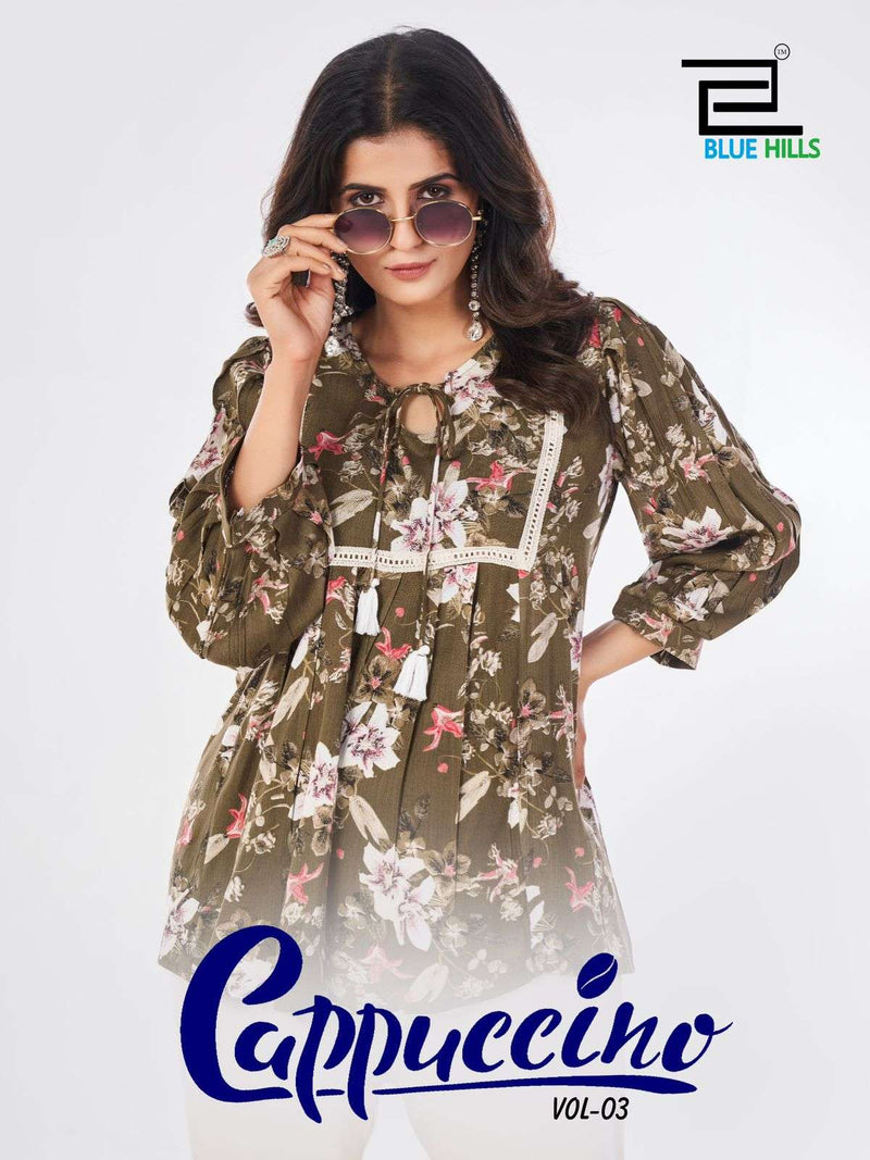 Blue Hills Cappuccino Vol 3 Rayon Print Fancy Daily Wear Top