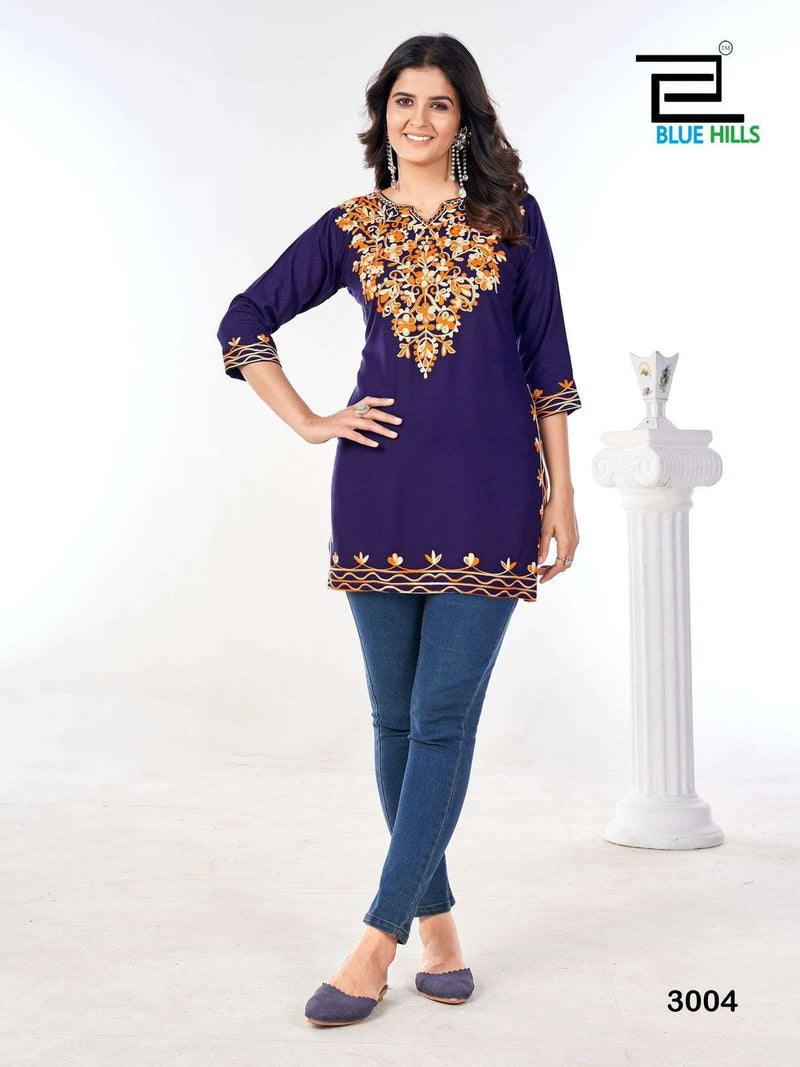 Blue Hills Gulmarg Vol 3 Rayon Daily Wear Trnding Short Kurti