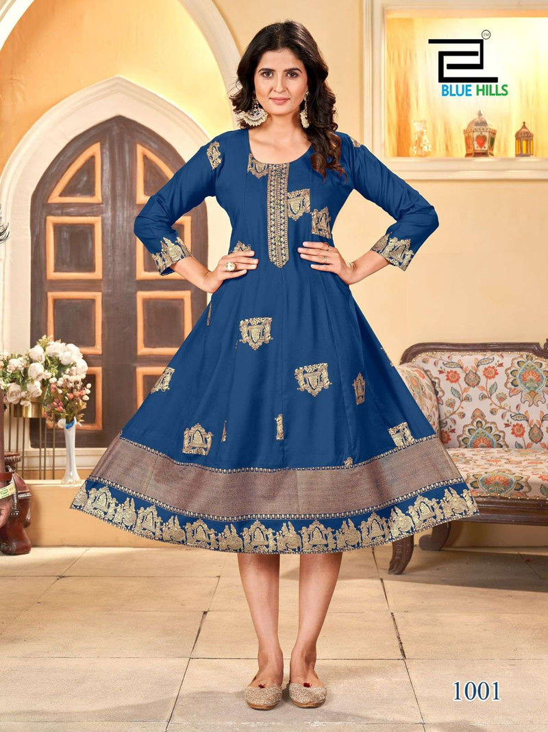 Blue Hills Palki Special Rayon Anarkali Style Daily Wear Gown