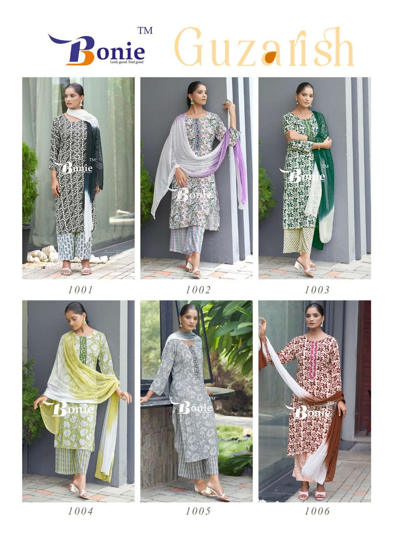 Bonie Guzarish Rayon Casual Wear Kurti Plazzo Dupatta Set