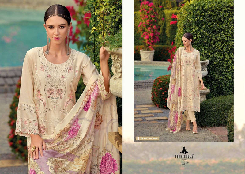 Cinderella Sarisha Vol 4 Muslin Boring Embroidery Heavy Designer Salwar Suit