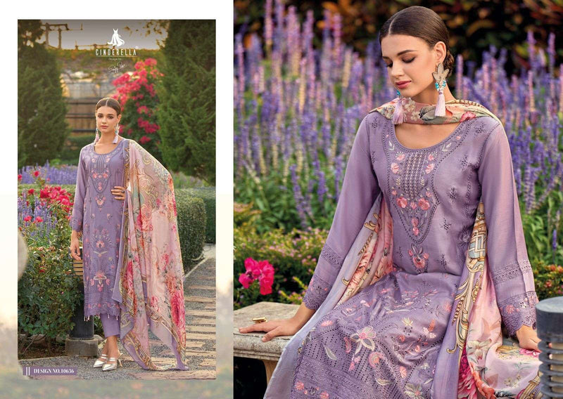 Cinderella Sarisha Vol 4 Muslin Boring Embroidery Heavy Designer Salwar Suit