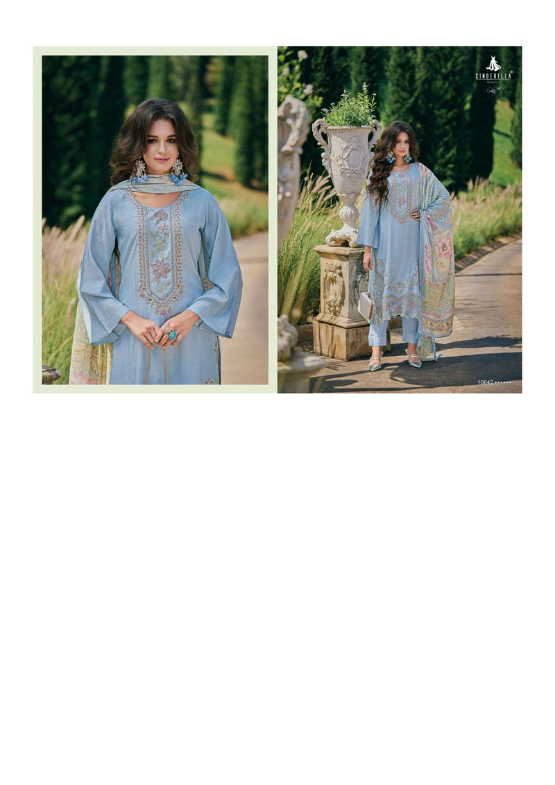 Cinderella Scarlett Muslin Embroidery Designer Party Wear Salwar Suit