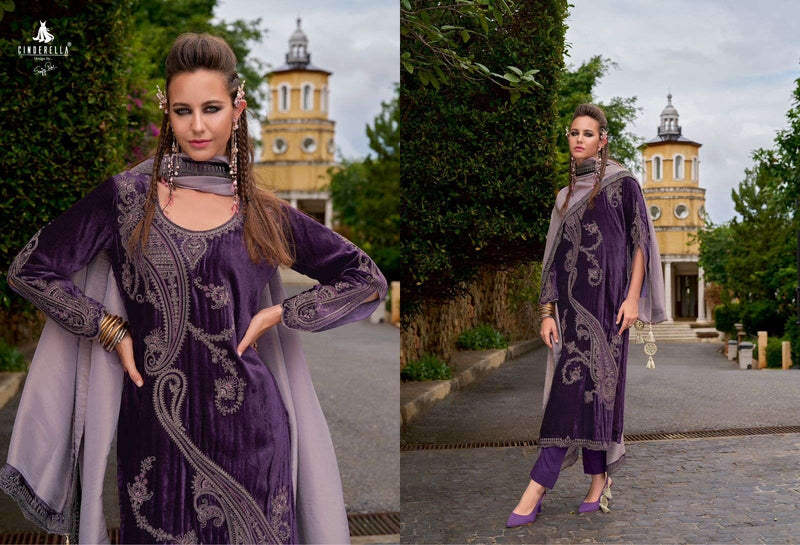 Cinderella Makhmal E Kahani Vol 2 Velvet Desiner Embroidery Work Salwar Suit