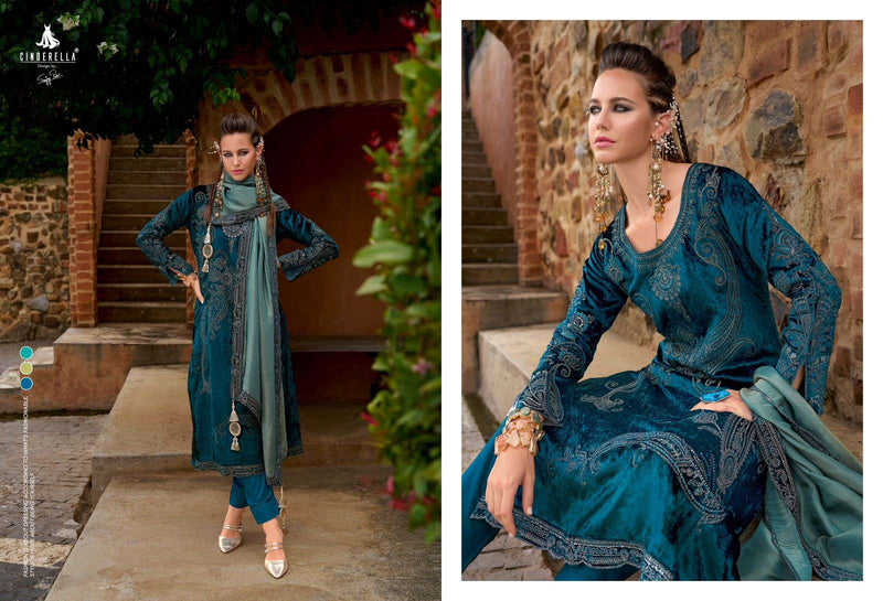 Cinderella Makhmal E Kahani Vol 2 Velvet Desiner Embroidery Work Salwar Suit