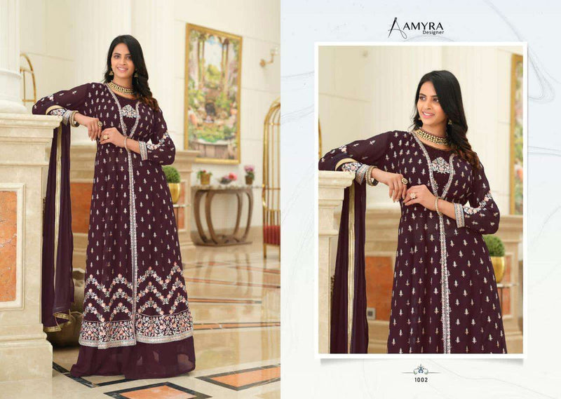 Crimson By Amyra Exclusive Readymade Long Jacket Style Salwar Kameez