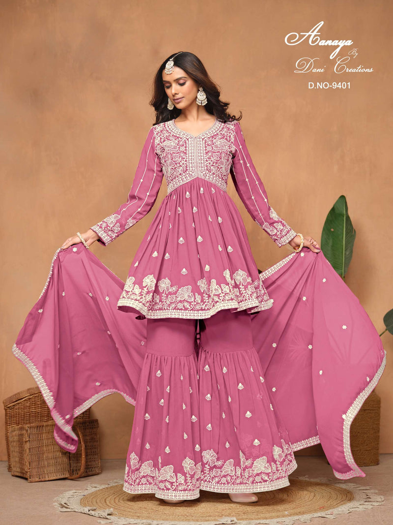 Dani Creation Aanaya 9400 Series Georgette Heavy Designer Party Wear Suit