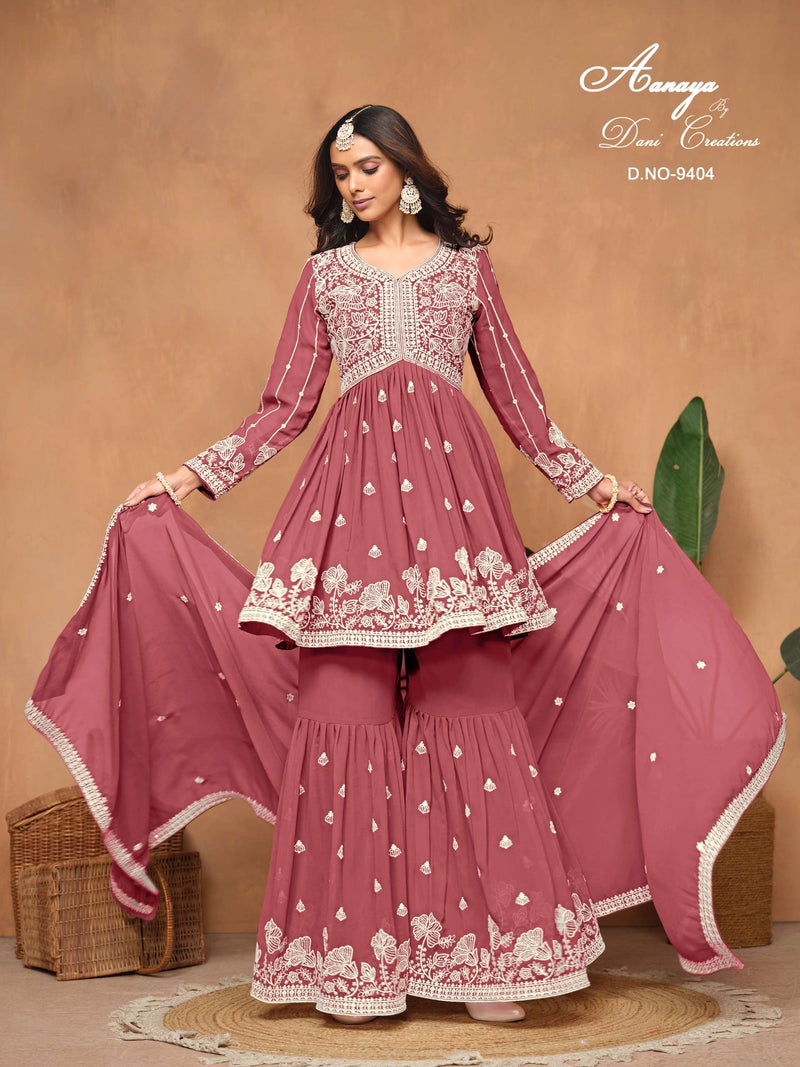 Dani Creation Aanaya 9400 Series Georgette Heavy Designer Party Wear Suit